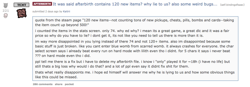 Illustration for article titled The Binding of Isaac’s Biggest Secret Nearly Broke The Guy Who Made it